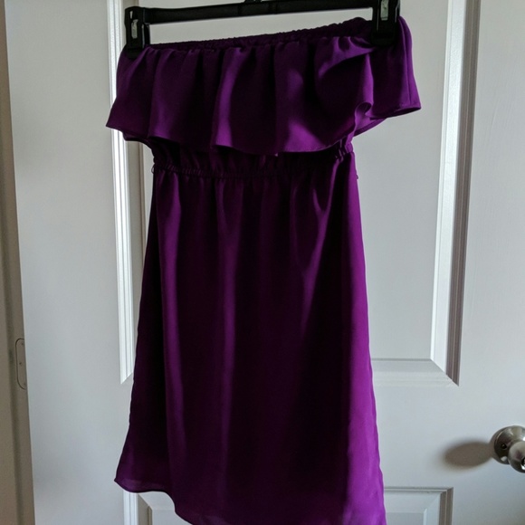 Strapless Purple Dress - Picture 3 of 4